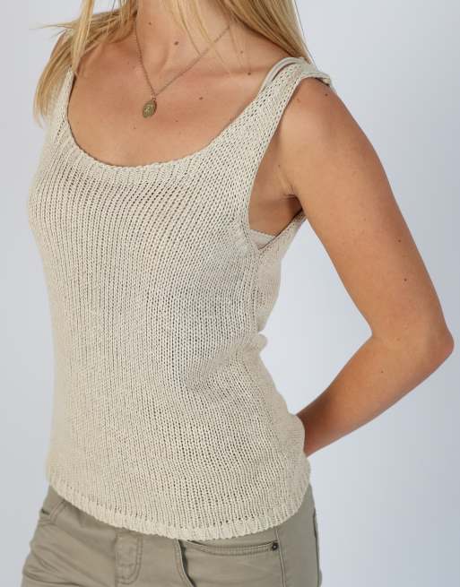Vintage Wear Collection M woven top in beige, 4 of 4