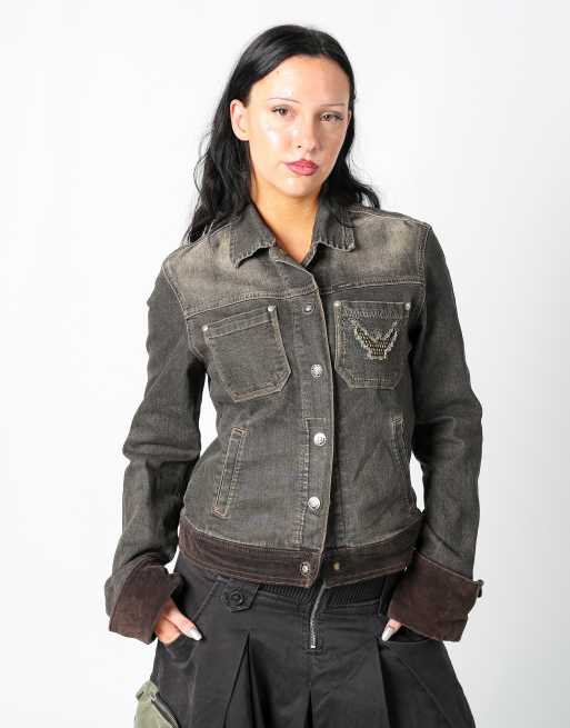 Vintage Weaver L denim jacket in brown