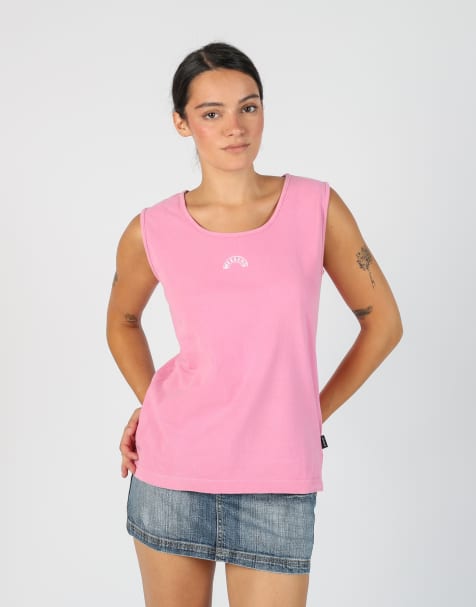 Vintage Weekend L woven vest in pink - view 1