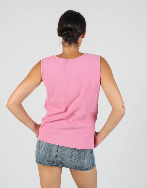 Vintage Weekend L woven vest in pink, 2 of 4
