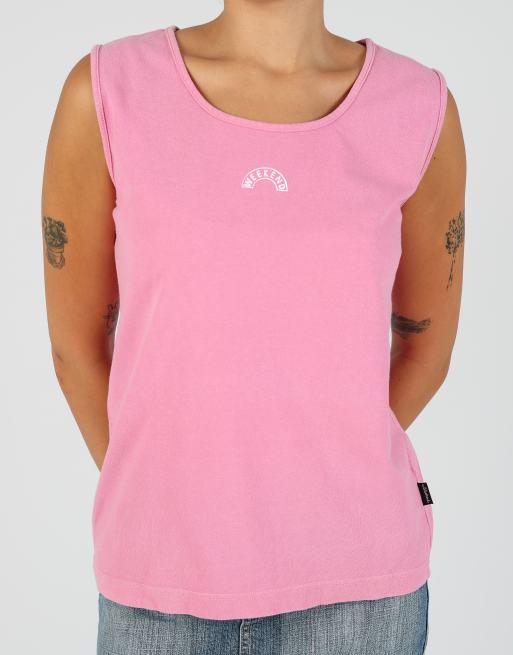 Vintage Weekend L woven vest in pink, 4 of 4