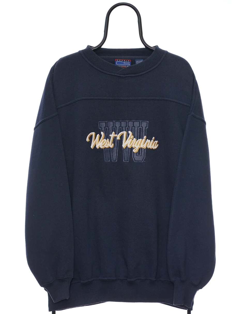 Vintage West Virginia Size XXL Sweat-shirt In Navy