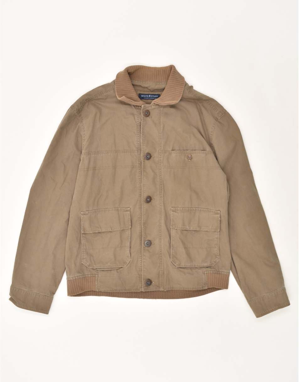 Vintage White Stuff Size XL Bomber Jacket in Brown