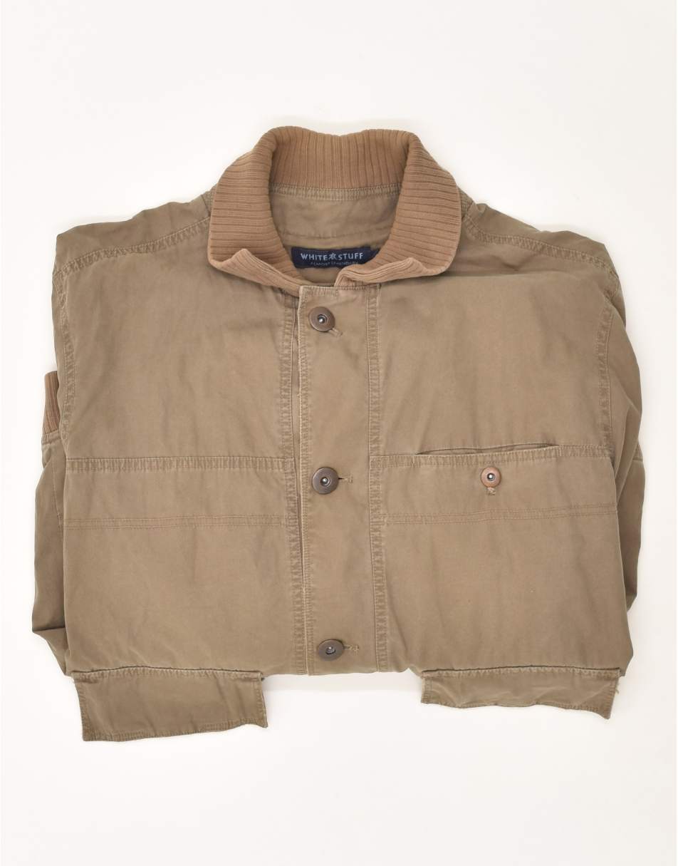 Vintage White Stuff Size XL Bomber Jacket in Brown 2