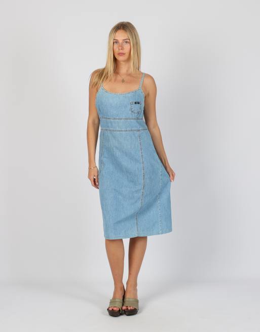 Vintage Wild Jeans M denim midi dress in light blue