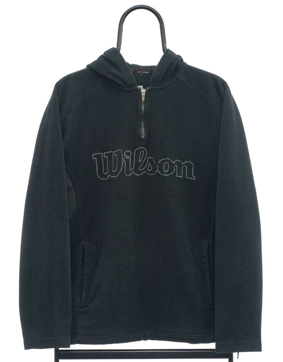 Vintage Wilson Size M Fleece Spellout In Black