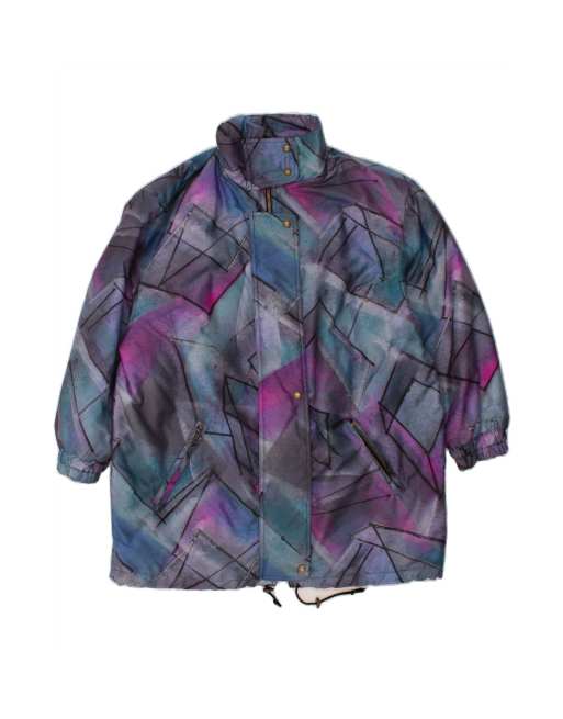Vintage Windbreaker Coat EU 46 XL In Multicoloured Patchwork