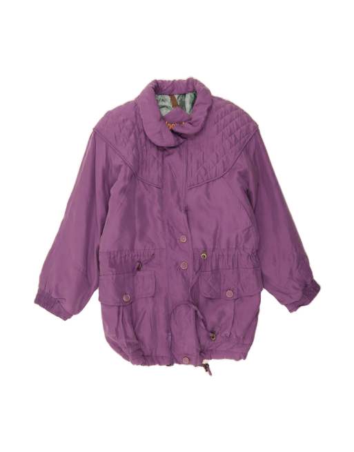 Vintage Windbreaker Coat UK 16 Large In Purple