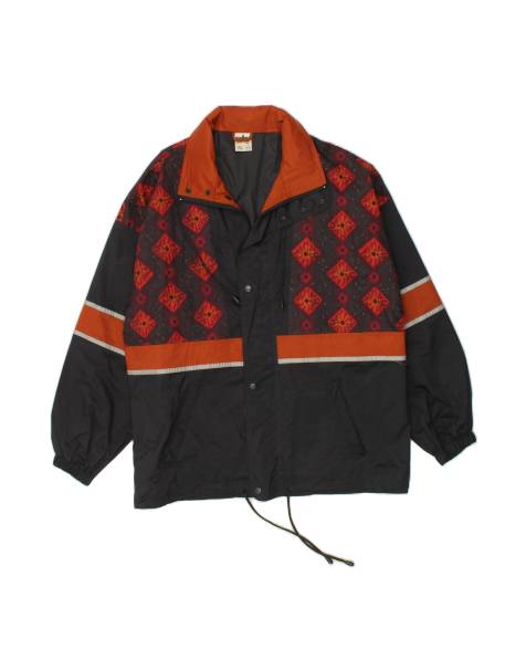 Vintage Windbreaker Jacket EU 52/54 XL In Black Colourblock - view 1