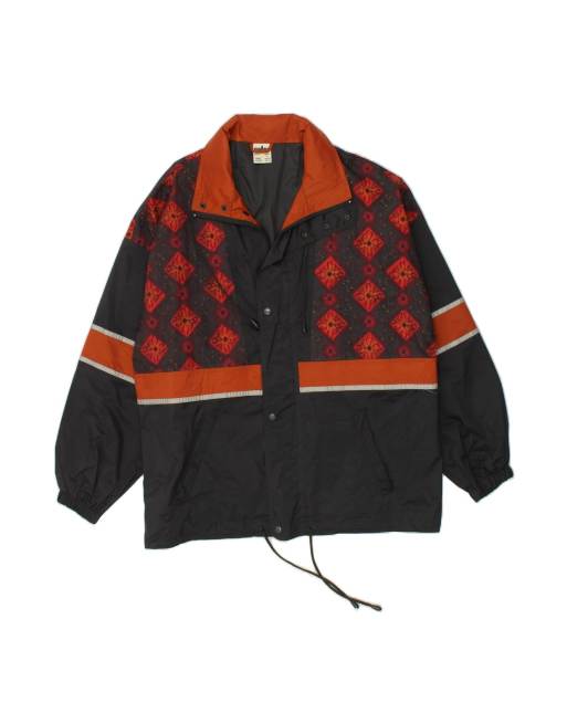 Vintage Windbreaker Jacket EU 52/54 XL In Black Colourblock