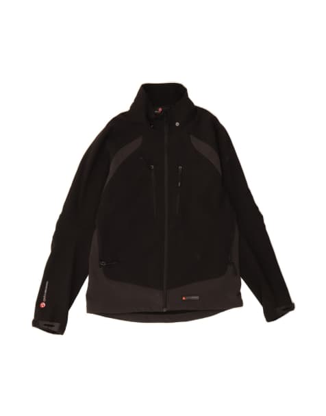 Vintage Windbreaker Jacket UK 16 Large In Black Colourblock - view 1