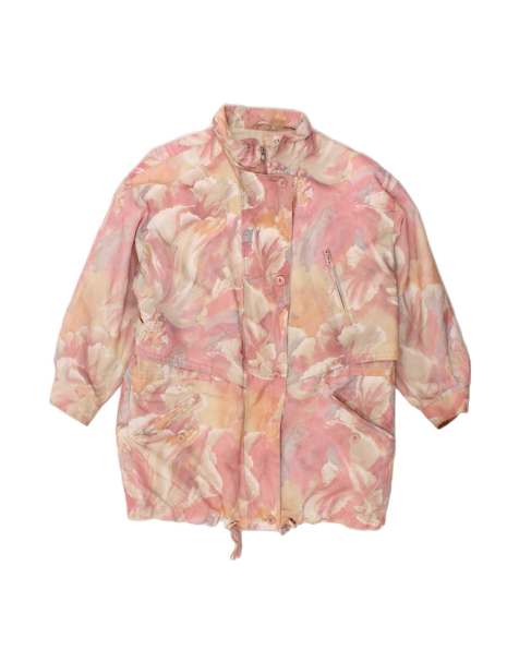 Vintage Windbreaker Jacket UK 20 2XL In Pink Floral - view 1