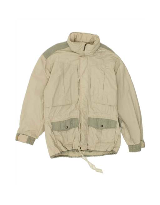 Vintage Windbreaker Jacket UK 40 Large In Beige Colourblock