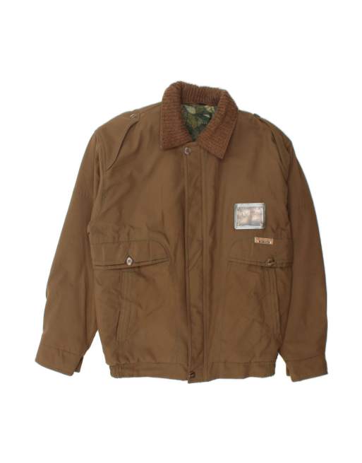 Vintage Windbreaker Jacket UK 40 Large In Brown