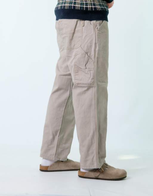 Vintage Wolverine 36x30 Canvas Carpenter Baggy Jeans Tan