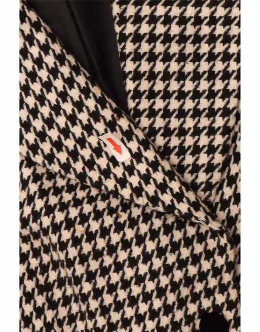 Vintage Womens 3 Button Blazer Jacket EU 44 XL Black Houndstooth, 3 of 4