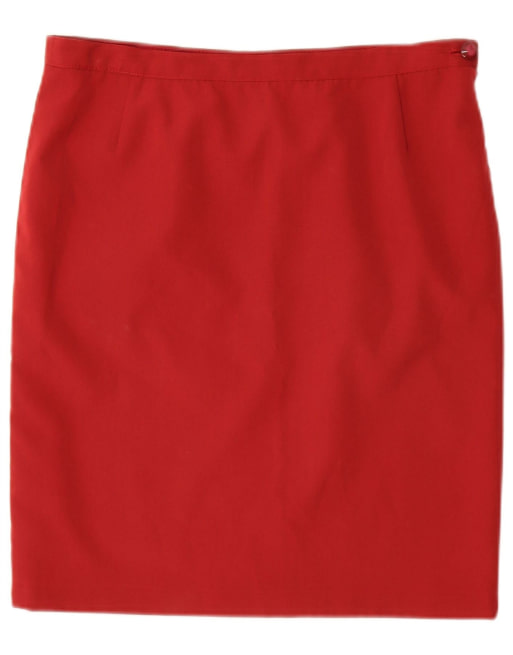 Vintage Womens 5 Button 2 Piece Skirt Set UK 12 Medium W30 Red, 4 of 4