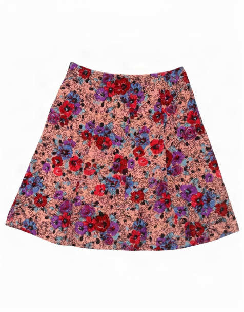 Vintage Womens A-Line Skirt IT 40 Small W27 Pink Floral - view 1