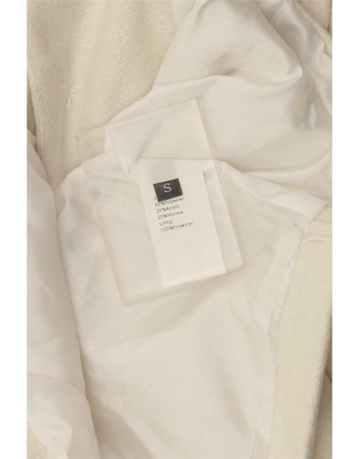 Vintage Womens Bolero Jacket UK 10 Small Off White Polyester, 4 of 4