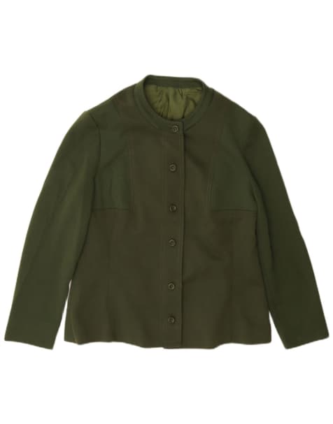 Vintage Womens Bomber Jacket UK 14 Medium Green - view 1