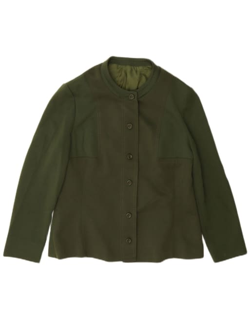 Vintage Womens Bomber Jacket UK 14 Medium Green, 1 of 4