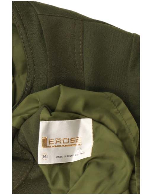 Vintage Womens Bomber Jacket UK 14 Medium Green, 4 of 4