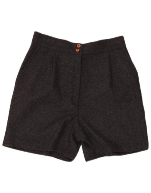 Vintage Womens Casual Shorts Large W30 Grey Polyester, 1 of 4