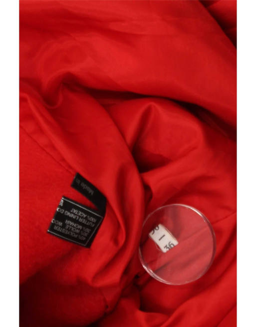 Vintage Womens Military Overcoat EU 36 Small Red Polyester, 3 of 4