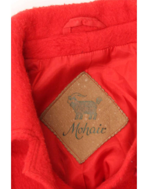 Vintage Womens Military Overcoat EU 36 Small Red Polyester, 4 of 4