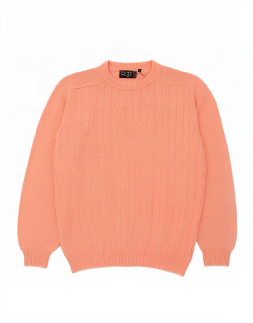 Vintage Womens Oversized Crew Neck Jumper Sweater UK 16 Large Orange, 1 of 4