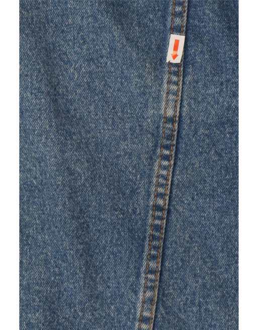 Vintage Womens Oversized Denim Jacket UK 14 Medium Blue Cotton, 3 of 4