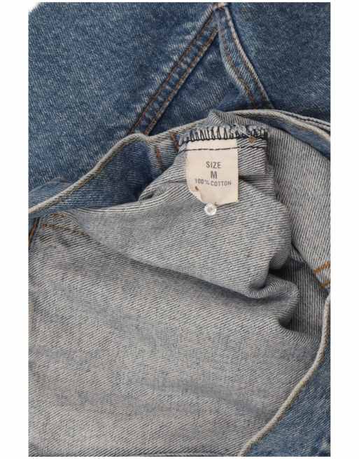 Vintage Womens Oversized Denim Jacket UK 14 Medium Blue Cotton, 4 of 4