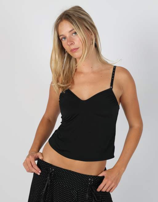 Vintage Wonderbra S cami in black, 3 of 4