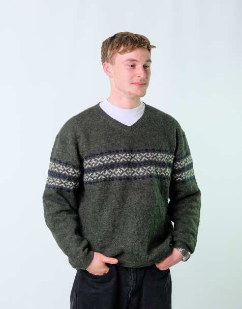 Vintage WoolRich  L Knit Sweatshirt Dark Green - view 1
