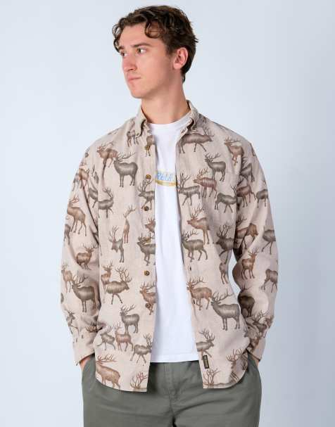 Vintage Woolrich L Long Sleeve Shirt Beige - view 1