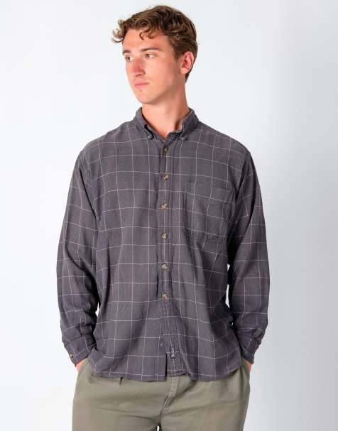 Vintage Woolrich l long sleeve shirt in charcoal grey - view 1