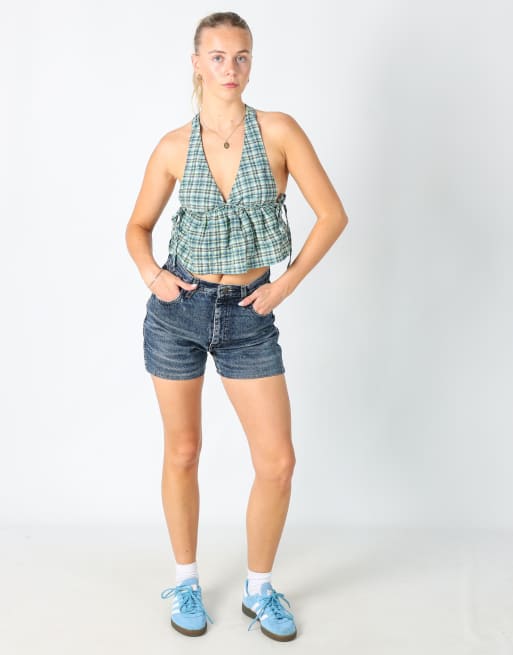 Vintage Wrangler 28x14 denim shorts in blue