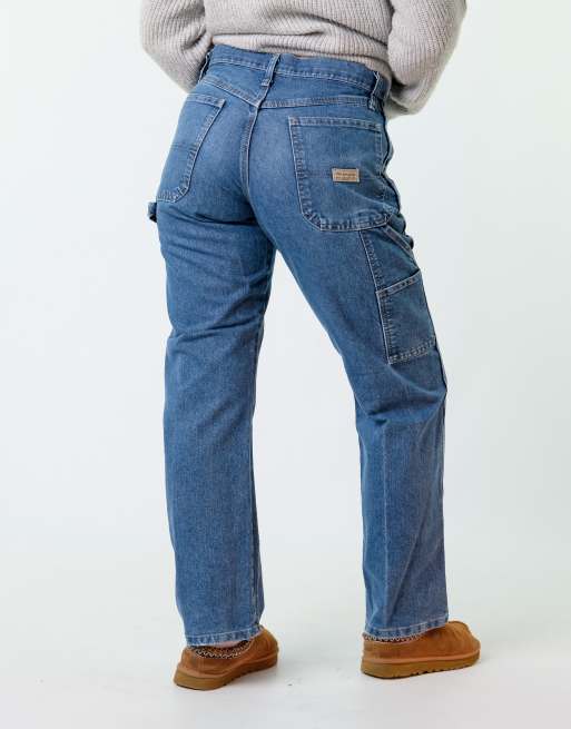 Vintage Wrangler 28x30 Denim Carpenter Baggy Jeans Blue
