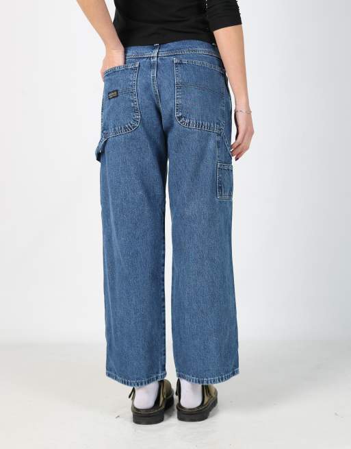 Vintage Wrangler 28x49 denim carpenter jeans in blue, 2 of 4