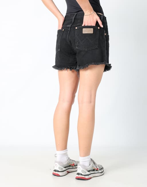 Vintage Wrangler 29x12 denim shorts in black