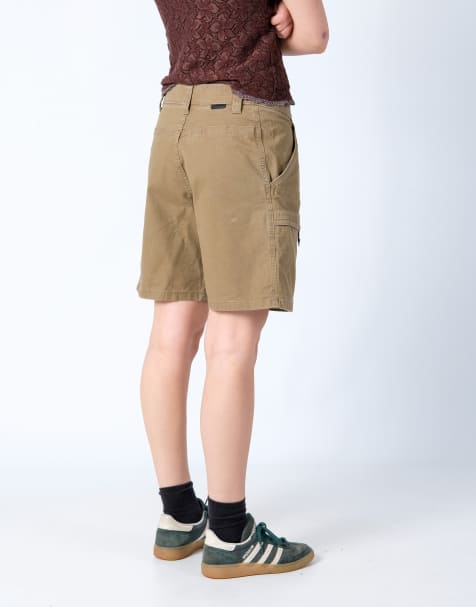 Vintage Wrangler 30x18 Canvas Carpenter Baggy Shorts Tan - view 1