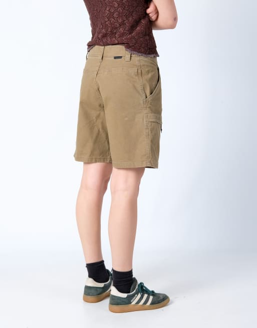 Vintage Wrangler 30x18 Canvas Carpenter Baggy Shorts Tan