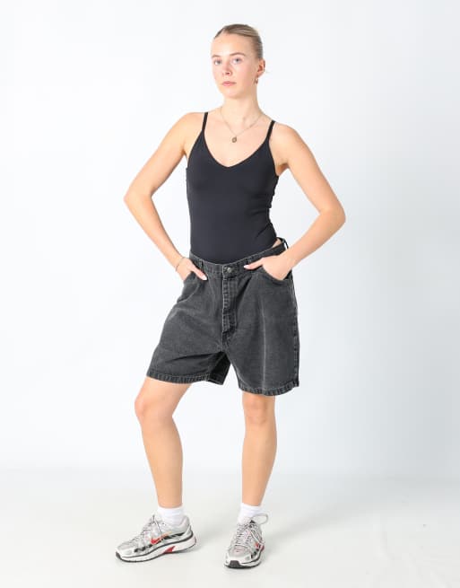 Vintage Wrangler 30x18 denim shorts in black