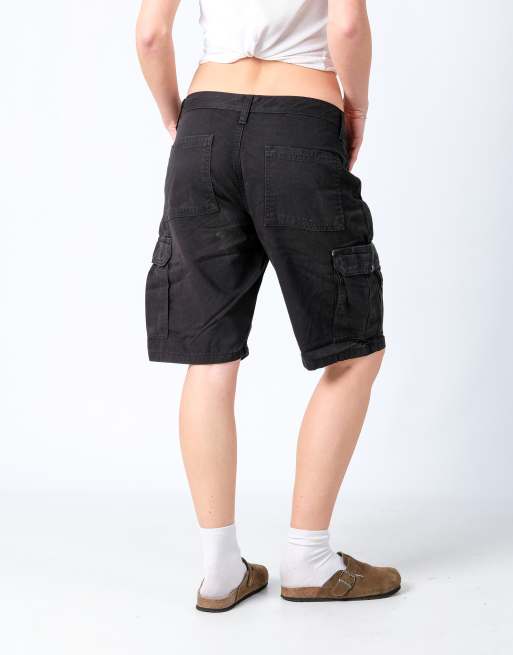 Vintage Wrangler 30x20 Canvas Cargo Shorts Black