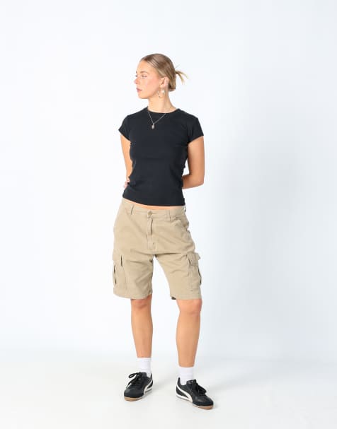 Vintage Wrangler 30x20 canvas cargo shorts tan - view 1