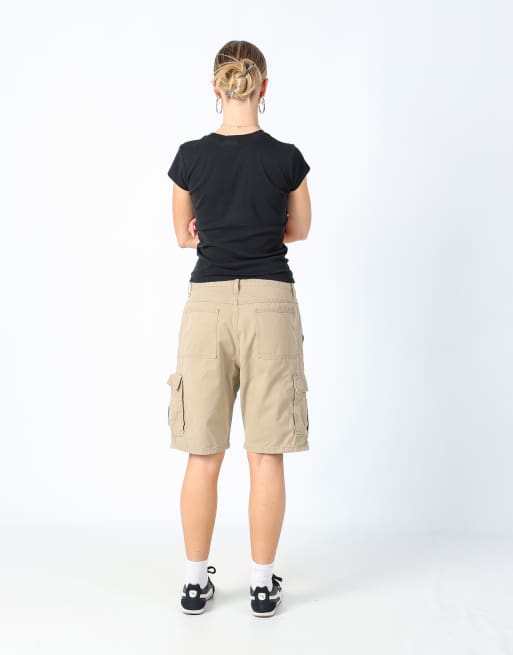Vintage Wrangler 30x20 canvas cargo shorts tan, 3 of 4