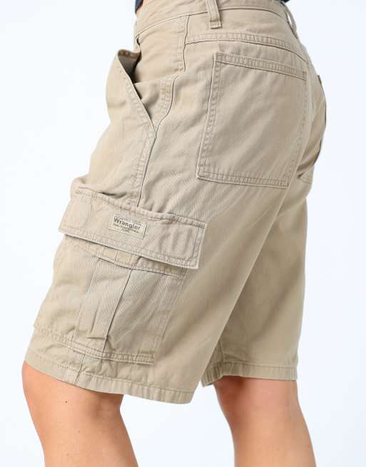 Vintage Wrangler 30x20 canvas cargo shorts tan, 4 of 4