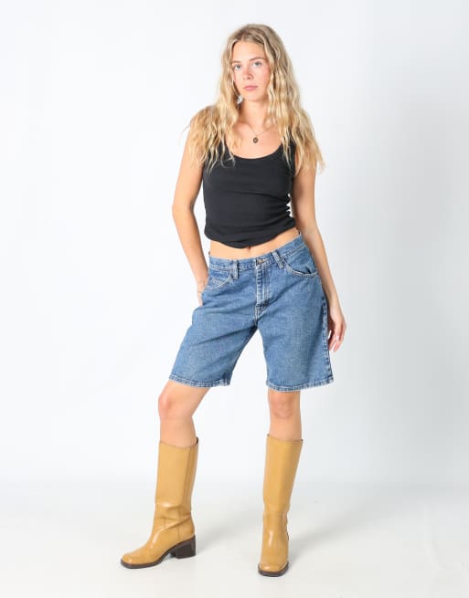 Vintage Wrangler 30x20 denim jorts shorts in blue