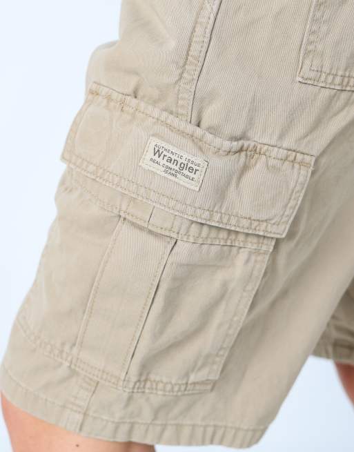 Vintage Wrangler 30x21 canvas cargo shorts in tan, 4 of 4
