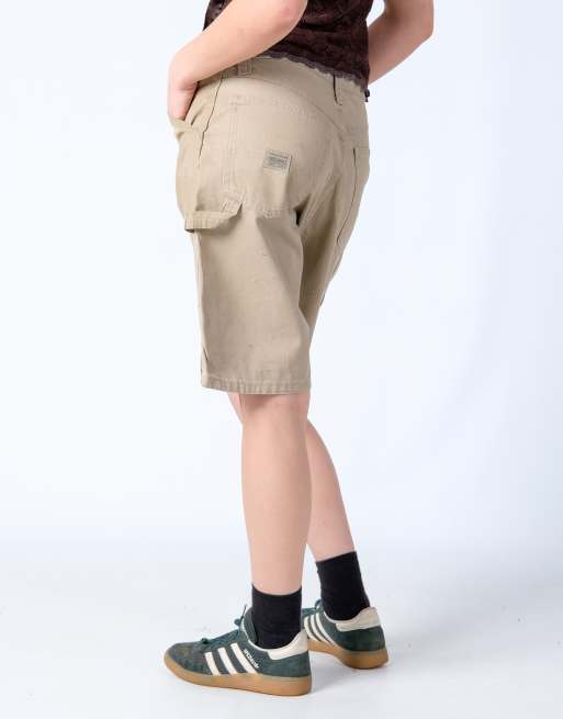 Vintage Wrangler 30x21 Canvas Carpenter Baggy Shorts Tan